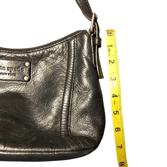 KATE Spade Black Leather Crossbody Bag Retro Classic - Picture 12 of 16